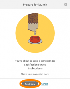 Send a new Satisfaction Survey - Step 6